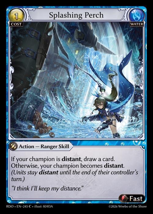 Crowdguard's Slash curio foil 1枚 Splashing Perch (Curio Foil) - Radiant Origins - Grand Archive TCG