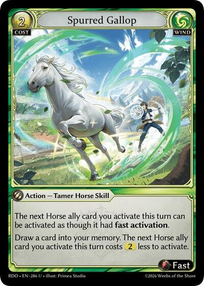 Spurred Gallop (Curio Foil) card