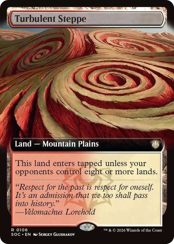 Turbulent Steppe (Extended Art) - Commander: Secrets of Strixhaven - Magic:  The Gathering - TCGplayer.com