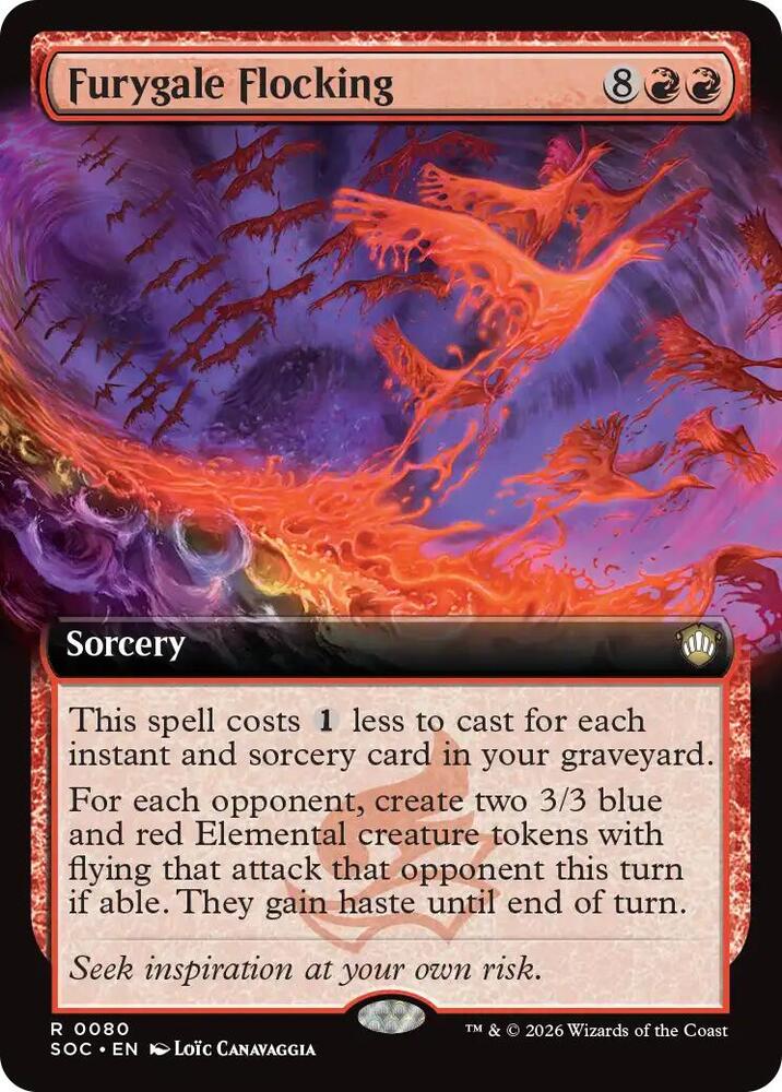 Furygale Flocking (Extended Art) - Commander: Secrets of