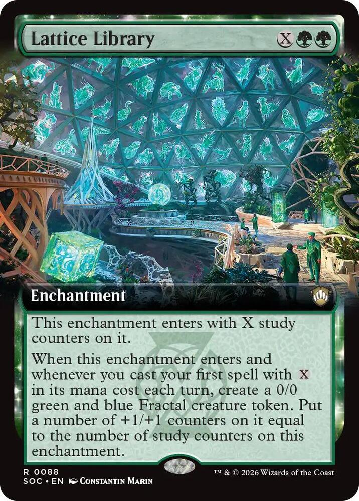 Lattice Library (Extended Art) - Commander: Secrets of Strixhaven - Magic:  The Gathering