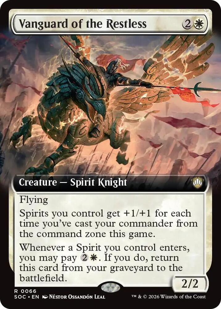 Vanguard of the Restless (Extended Art) - Commander: Secrets of Strixhaven  - Magic: The Gathering