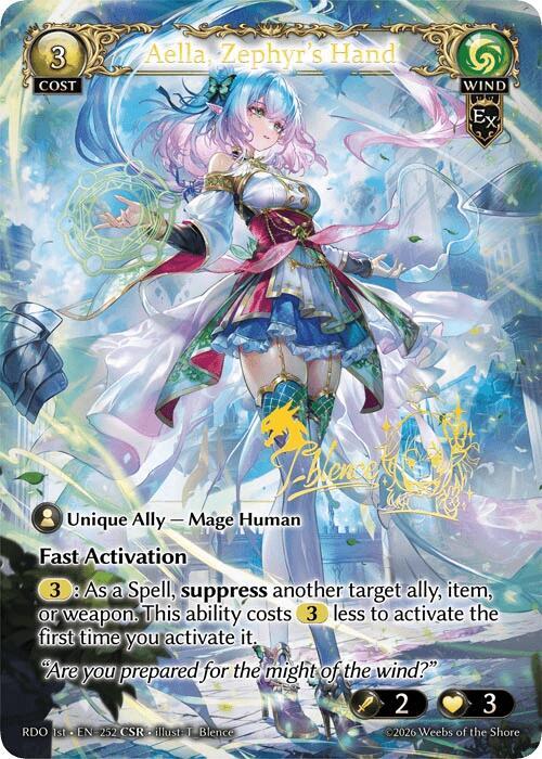 Grand Archive Aella, Zephyr's Hand 4枚 Aella, Zephyr's Hand (CSR) - Radiant Origins - Grand Archive TCG