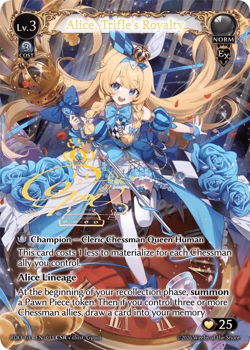 Alice, Trifle's Royalty (CSR) - Radiant Origins - Grand Archive