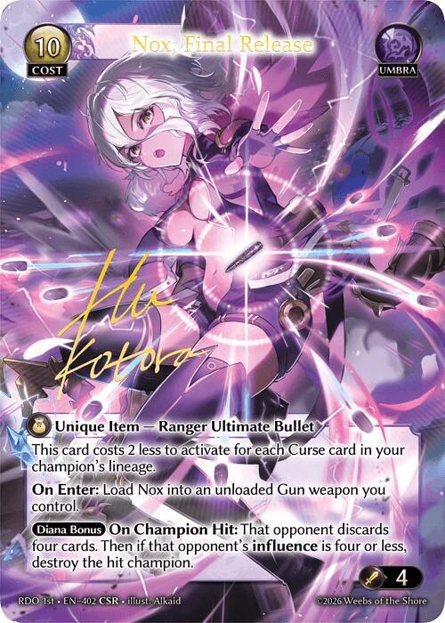 Nox, Final Release (CSR) - Radiant Origins - Grand Archive TCG