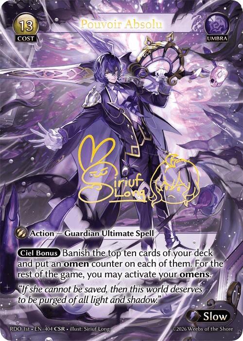 グランドアーカイブ - Pouvoir Absolu (CSR) Pouvoir Absolu (CSR) - Radiant Origins - Grand Archive TCG