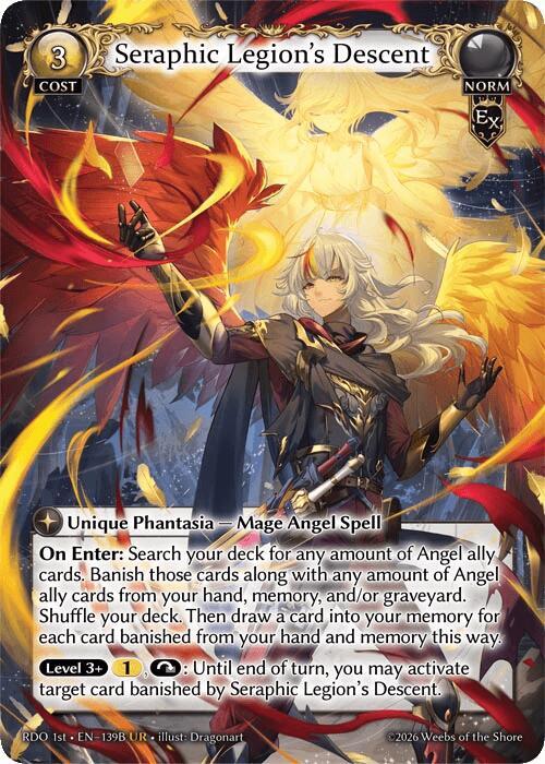 その他 Seraphic Legion's Descent foil Seraphic Legion's Descent (139B) - Radiant Origins - Grand Archive