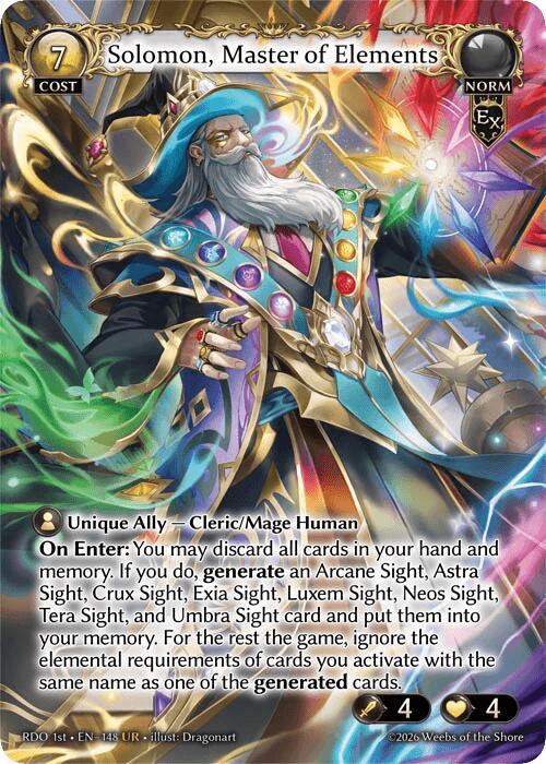 その他 Solomon, Master of Elements Foil Solomon, Master of Elements | Kyo Cards