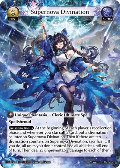 Supernova Divination Radiant Origins Ultra Rare Grand Archive card — value and price