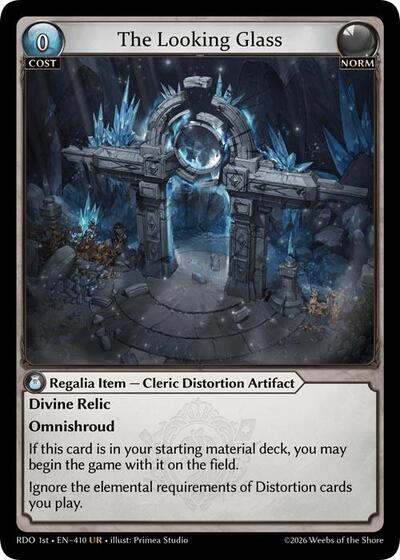 The Looking Glass Radiant Origins Ultra Rare Grand Archive card — value and price