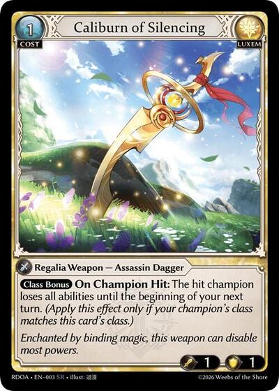 Caliburn of Silencing card
