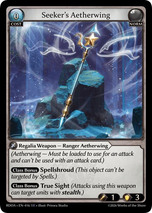 その他 Seeker's Aetherwing Armaments foil Seeker's Aetherwing - Radiant Origins - Grand Archive TCG