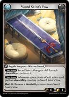 その他 Sword Saint's Vow Armaments Sword Saint's Vow - Radiant Origins - Grand Archive TCG