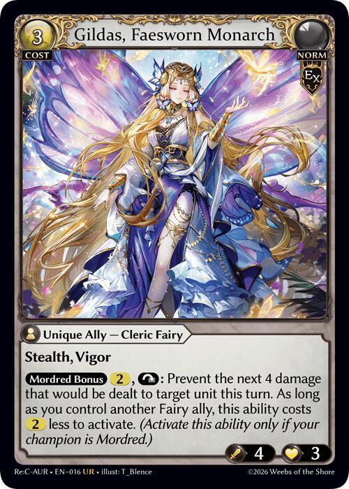 Grand Archive Gildas 3枚セット Gildas, Faesworn Monarch - Mordred Re: Collection, Aurelian Regent