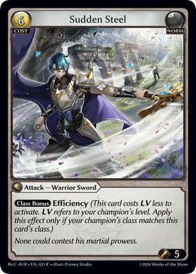 Sudden Steel (Mordred Re: Collection, Aurelian Regent) - $0.09