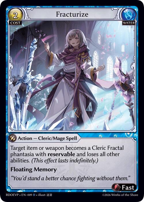 Grand Archive Fracturize 3枚セット RDO Fracturize - Radiant Origins Event Pack - Grand Archive TCG