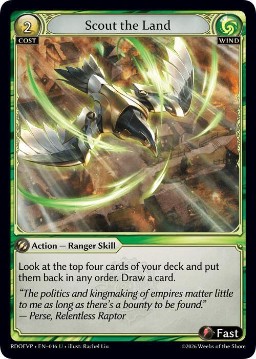 グランドアーカイブ - Scout the Land Promo Foil Scout the Land - Radiant Origins Event Pack - Grand Archive TCG