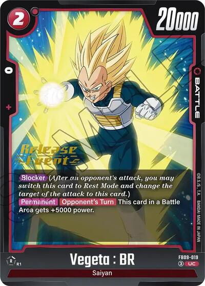 Vegeta : BR - FB09-019 card