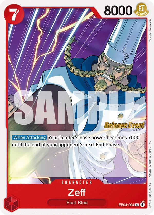 Zeff - Adventure on Kami's Island Release Event Cards - One Piece