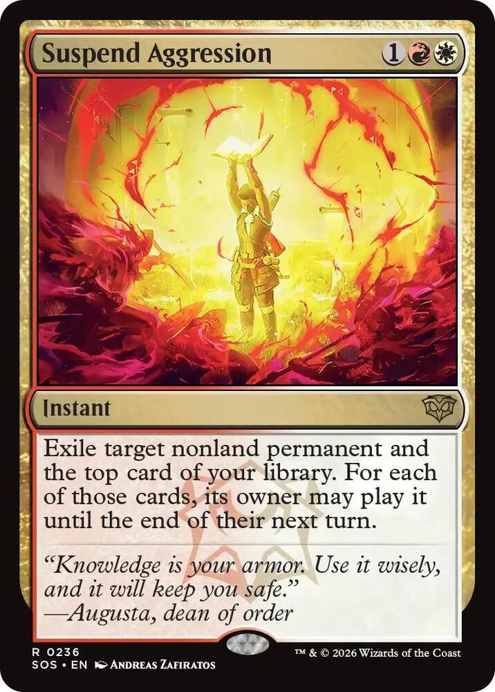 Suspend Aggression - Secrets of Strixhaven - Magic: The Gathering