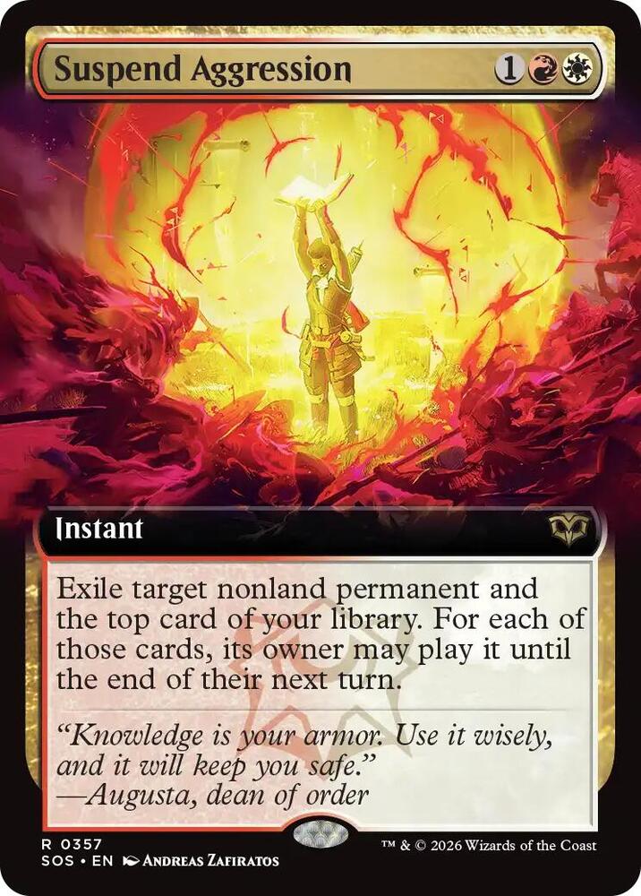 Suspend Aggression (Extended Art) - Secrets of Strixhaven - Magic