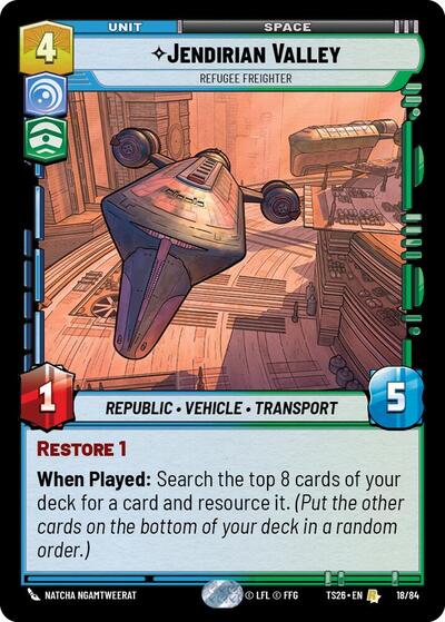 Jendirian Valley - Refugee Freighter card