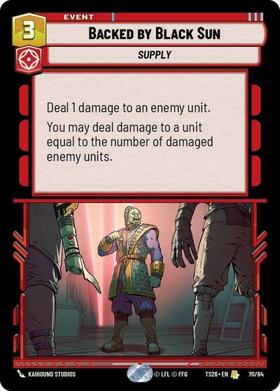 Backed by Black Sun card