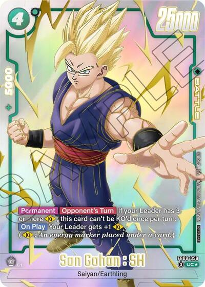 Son Gohan : SH - FB09-058 (Limited Pack 26-27 WAVE1) Tournament and Championship Promos Uncommon Dragon Ball card — value and price
