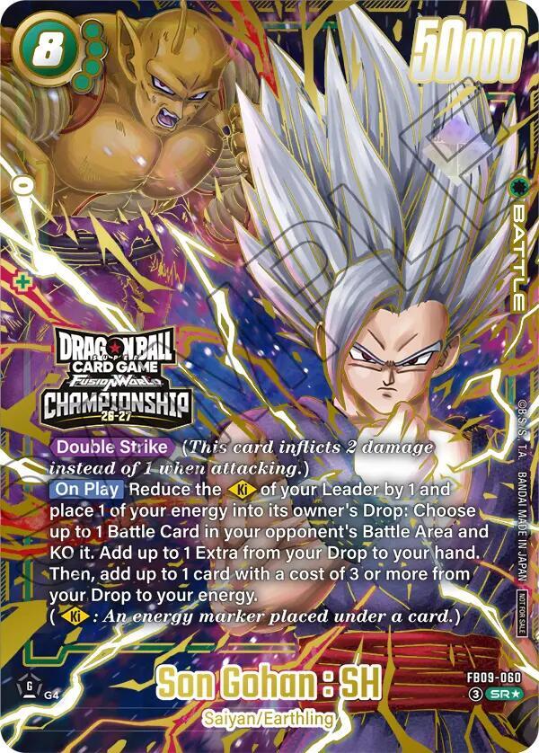 Son Gohan : SH - FB09-060 (Championship 26-27) - Tournament and  Championship Promos - Dragon Ball Super: Fusion World - TCGplayer.com