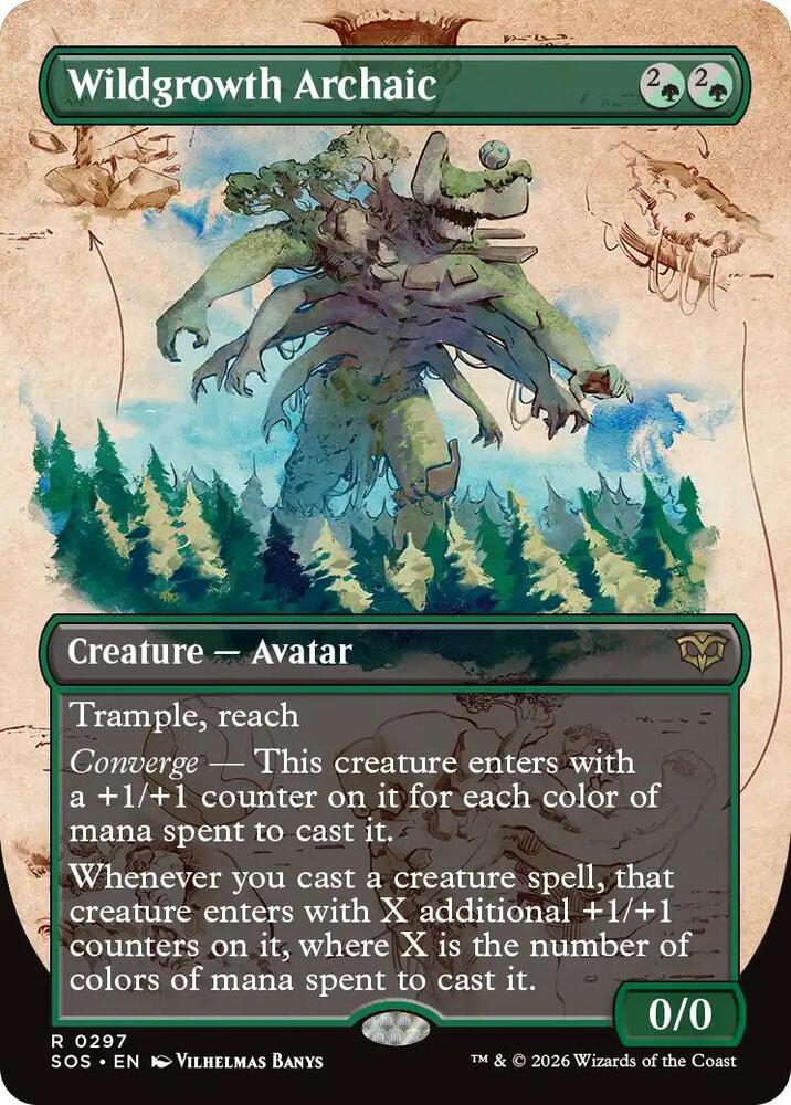 Wildgrowth Archaic (Borderless) - Secrets of Strixhaven - Magic