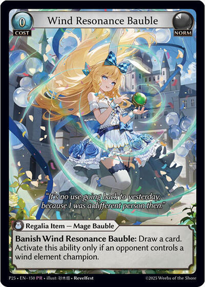 Wind Resonance Bauble card