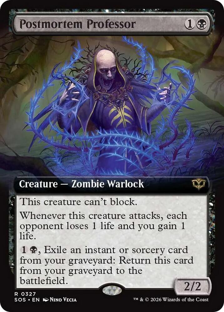 MTG 欺瞞　幽愁　セット　タッツミー Postmortem Professor (Extended Art) - Secrets of Strixhaven