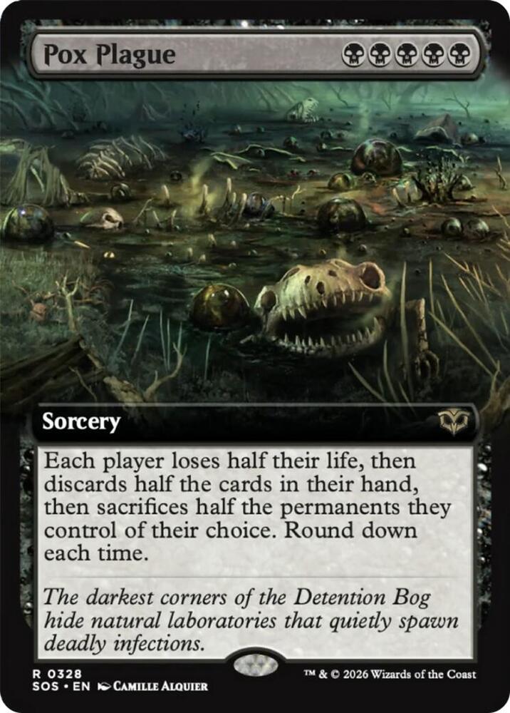 新品未使用 ♡ PAO パオ ブラック MTG Pox Plague (Extended Art) - Secrets of Strixhaven - Magic: The