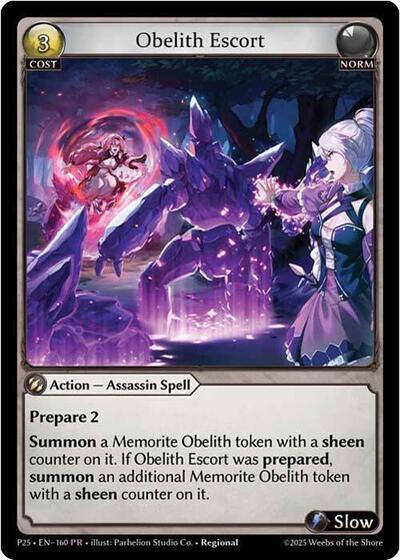 Obelith Escort Promotional Cards Promo Grand Archive card — value and price