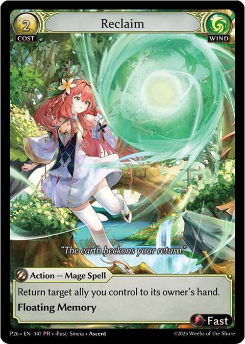 Reclaim (147) - Promotional Cards - Grand Archive TCG - TCGplayer.com