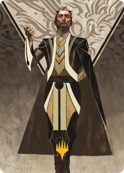 Ral Zarek Guest Lecturer Art Card Gold Stamped Planeswalker Symbol