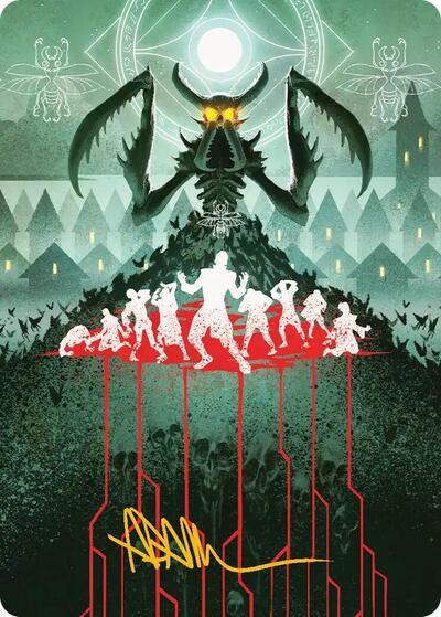 Feed the Swarm Art Card Gold Stamped Signature