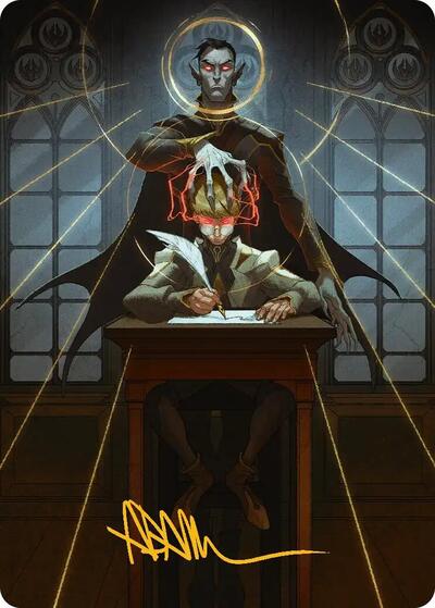Vampiric Tutor Art Card Gold Stamped Signature