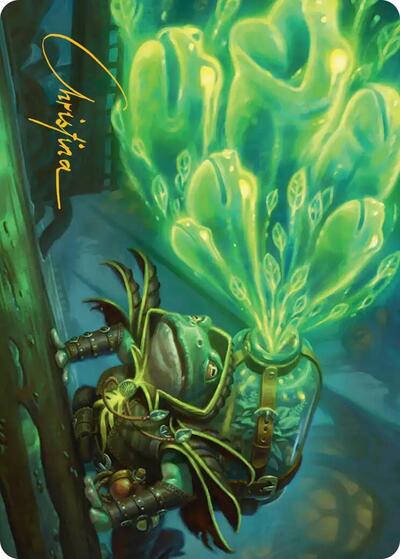 Burrog Barrage Art Card Gold Stamped Signature