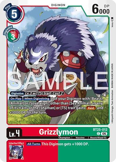 Grizzlymon BT25 012