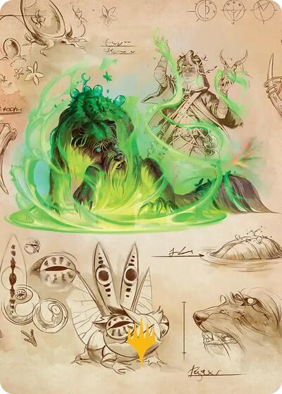 Germination Practicum Art Card Gold Stamped Planeswalker Symbol