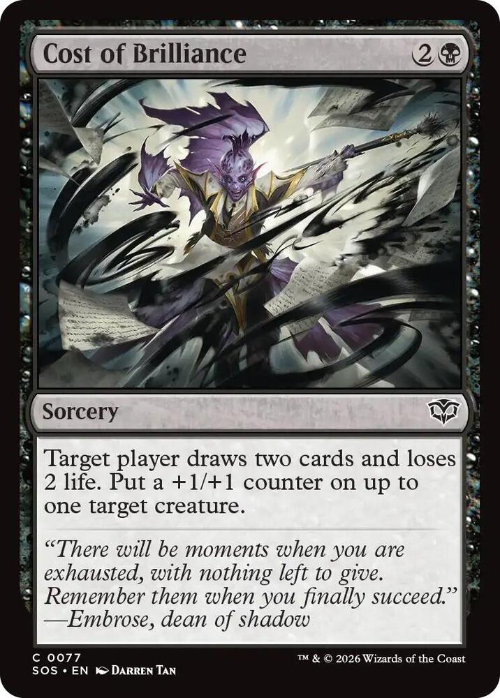 Cost of Brilliance - Secrets of Strixhaven - Magic: The Gathering