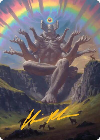 Transcendent Archaic Art Card Gold Stamped Signature