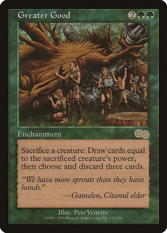draw cards mtg green Greater Good main image 0