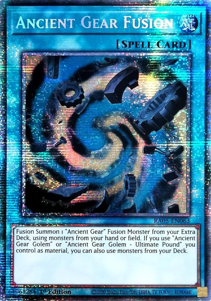 Ancient Gear Fusion (Starlight Rare) - Rarity Collection 5 - YuGiOh Ancient Gear Fusion (Starlight Rare) - Rarity Collection 5 - YuGiOh