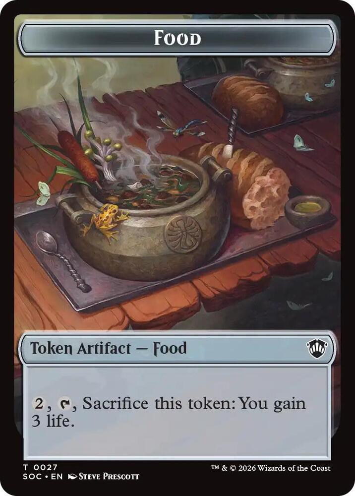Food // Frog Lizard Double-Sided Token - Commander: Secrets of