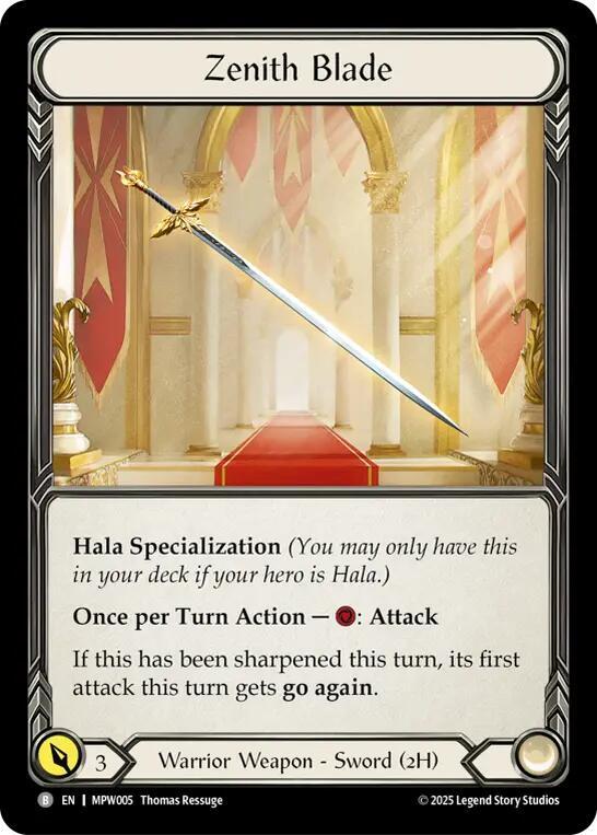Zenith Blade - Mastery Pack Warrior - Flesh and Blood TCG