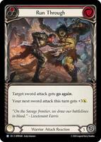 Run Through (Red) - Mastery Pack Warrior - Flesh and Blood TCG