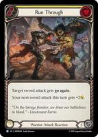 Run Through (Red) - Mastery Pack Warrior - Flesh and Blood TCG