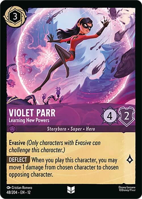 Violet Parr - Learning New Powers - Premium Disney Lorcana Trading Cards and Booster Packs